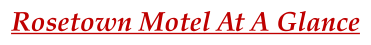 Rosetown Motel At A Glance